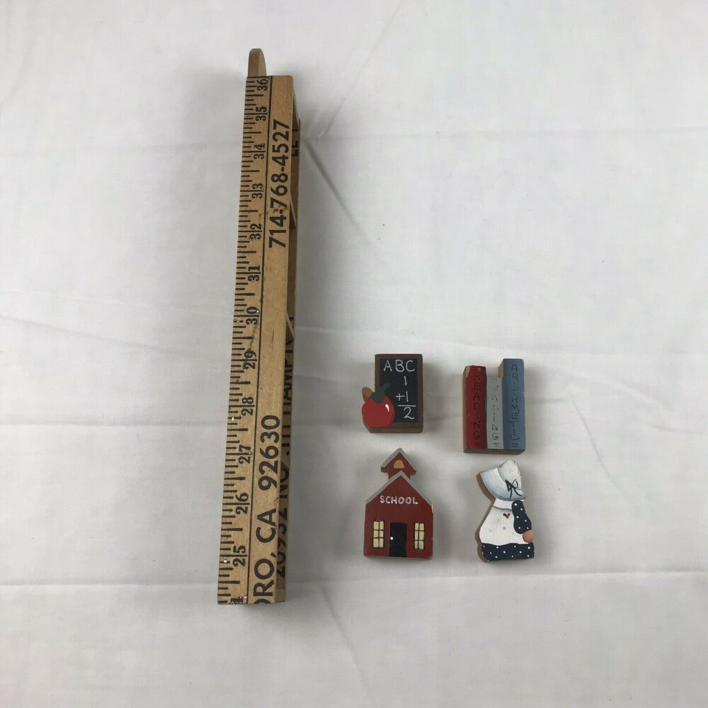 vintage wooden‎ ruler school theam/tracher decor - Picture 4 of 9